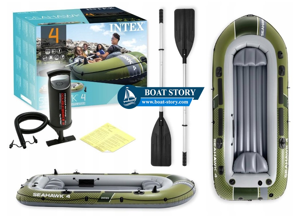 เรือยาง INTEX รุ่น SEAHAWK 4 นั่งได้ 4 ท่าน  อุปกรณ์ครบพร้อมปั๊มสูบลม_2